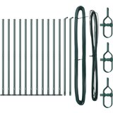 vidaXL Stebri za ograjo z osnovnimi ploščami 13 kosov Ø32mm 90cm Galvanizirano jeklo, (22085051) | Shoptok.si