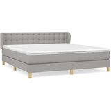  Box spring postelja z vzmetnico svetlo siva 160x200 cm žamet, (20900578) | Shoptok.si