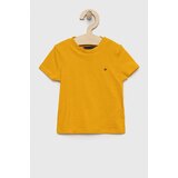 Tommy Hilfiger Otroška bombažna kratka majica oranžna barva | Shoptok.si