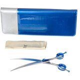 groom professional makaze za šišanje ljubimaca blue quartz zakrivljene | ePonuda.com