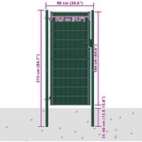  Vrata za ogradu PVC i čelik 100x164 cm Zelena | shoptok.hr