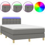 Maison Chic Box spring postelja - Vzmetna postelja z vzmetnico LED temno siva 120x200 cm blago SL15649, (21902106) | Shoptok.si
