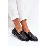 VINCEZA Elegant Women's Loafers Made Of Natural Leather Black 18100 | Shoptok.si