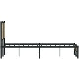 vidaXL Metalni okvir kreveta s uzglavljem boja hrasta sonome 120x190cm | shoptok.hr
