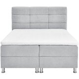 CARRYHOME postelja z vzmetnico 180 cm x 200 cm , tekstil sivobež | Shoptok.si