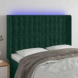  LED uzglavlje tamnozeleno 147x16x118/128 cm baršunasto | shoptok.hr