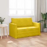 Krevet na razvlačenje Žuta suncokret 124 x 71 x 78 cm Baršun | Eponuda.com