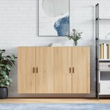 vidaXL Stenska omarica 2 kosa sonoma hrast 69,5x34x90 cm Cene