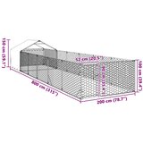  Vanjska kućica za pse sa stazom 8x2x1,5 m pocinčani čelik | Eponuda.ba