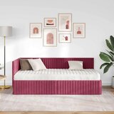  Kutni krevetni okvir s madracem 2 kom. Vinska crvena 90 x 190 cm | shoptok.hr