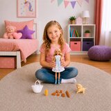 Anlily lutka sa psom, cvjetnom haljinom, torbom, grickalicama i setom dodataka | shoptok.hr