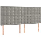  Uzglavlje svijetlosivo 200x5x118/128 cm baršunasto | shoptok.hr