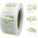 INF Nalepke Vesel božič, 1 zvitek po 500 kosov Gold, (21273234) | Shoptok.si
