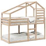 Krevet na kat s krovom 90 x 200 cm od masivne borovine | shoptok.hr