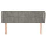  Uzglavlje s ušima svjetlosivo 147x23x78/88 cm baršunasto | shoptok.hr