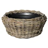 Drypot Okrogel lonec za rastline (Ø x V: 32 x 14 cm, Ratan)