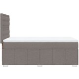 vidaXL Box spring postelja z vzmetnico taupe 90x200 cm blago | Shoptok.si