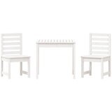  3-dijelni vrtni bistro set bijeli od masivne borovine | shoptok.hr