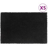  Otirači 5 kom crni 40 x 60 cm čupavi od kokosovih vlakana | shoptok.hr