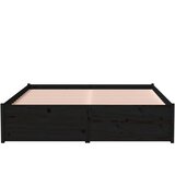  Okvir za krevet crni masivno drvo 120 x 190 cm mali bračni | shoptok.hr