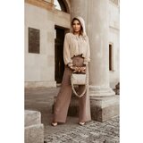 Fenzy Elegantna Srajca Z Okroglim Ovratnikom, Kaki | Shoptok.si