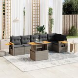 vidaXL 7-dijelni set vrtnih sofa sivi od poliratana | shoptok.hr