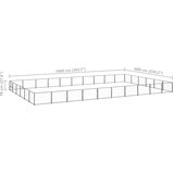 vidaXL kavez za pse crni 60 m² čelični | shoptok.hr