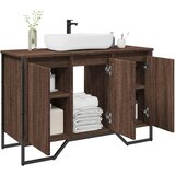 vidaXL Omarica za umivalnik rjavi hrast 91x35x60 cm inženirski les | Shoptok.si