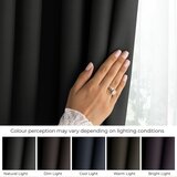Restilo zasłona CARLI kolor czarny gładki styl klasyczny troczki 25x1,5cm materiał oxford 140x250 | shoptok.hr