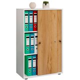 MID.YOU ARHIVSKA OMARA bela, medeni hrast | Shoptok.si