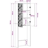  Kabinetska WC DELFT Betonska siva 66 x 25,5 x 190 cm | shoptok.hr
