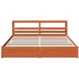  Okvir za krevet s uzglavljem Vosak smeđa 200 x 200 cm | shoptok.hr