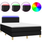Maison Chic Box spring postelja - Vzmetna postelja z vzmetnico LED črna 120x200 cm blago SL9920, (21903605) | Shoptok.si