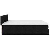  Okvir kreveta s madracima crni 160x200cm od tkanine | shoptok.hr