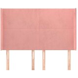  Vzglavje z ušesi roza 147x16x118/128 cm žamet, (20936234) | Shoptok.si