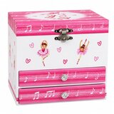 Škatla za nakit Jewelry Box with Music Box, Ballerina, Mirror, Drawers | shoptok.hr