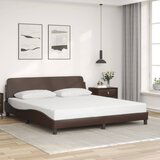 Maison Chic Posteljni okvir - Dvoposteljna postelja - Zakonska postelja z vzglavjem rjav 180x200 cm umetno usnje-J6009, (21766587) | Shoptok.si