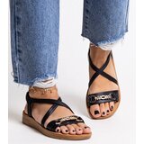 Gemre Black sandals with a gold buckle Pamphila | Shoptok.si