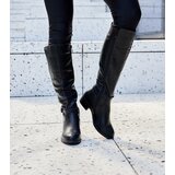 Gemre Insulated black boots with low heels Castelvetro | Shoptok.si