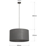  Visilica na sajli ALBA 1xE27/15W/230V, prečnik 45 cm, siva | Eponuda.com