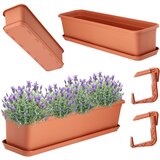 KADAX Balkonski lonec 60 cm, stojalo za cvetlične lončke, ročaji, balkon, (5000353181) | Shoptok.si