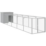  Kućica za pse s igralištem svjetlosiva 110x609x110 cm čelična | shoptok.hr
