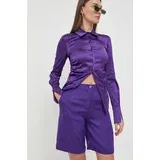 Patrizia Pepe Kratke hlače ženski, vijolična barva