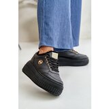 Boto Sneakers Women Sports Shoes Insulated On Massive Sole Black Ardiela Cene