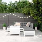  6-dijelni set vrtnih sofa bijeli od masivne borovine | shoptok.hr