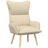 vidaXL Relaxacijska stolica iz kremnega blaga, (22054513) | Shoptok.si