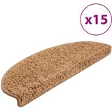  Prostirke za stepenice 15 kom 65x21x4 cm bež poluokrugle velike | shoptok.hr