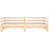  Izvlečna dnevna postelja 2x(90x190) cm trdna borovina, (20725325) | Shoptok.si