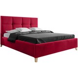 CARRYHOME OBLAZINJENA POSTELJA 180 cm x 200 cm , tekstil rdeča | Shoptok.si
