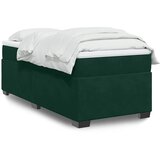 Box spring krevet s madracem tamnozeleni 90x190 cm baršunasti | shoptok.hr